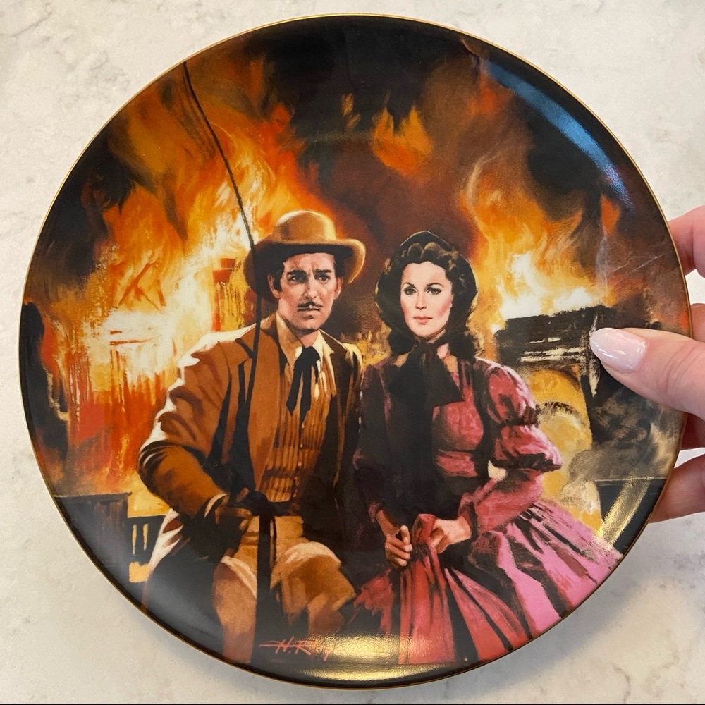 Gone With The Wind Golden Anniversary Series “The Burning of Atlanta” plate